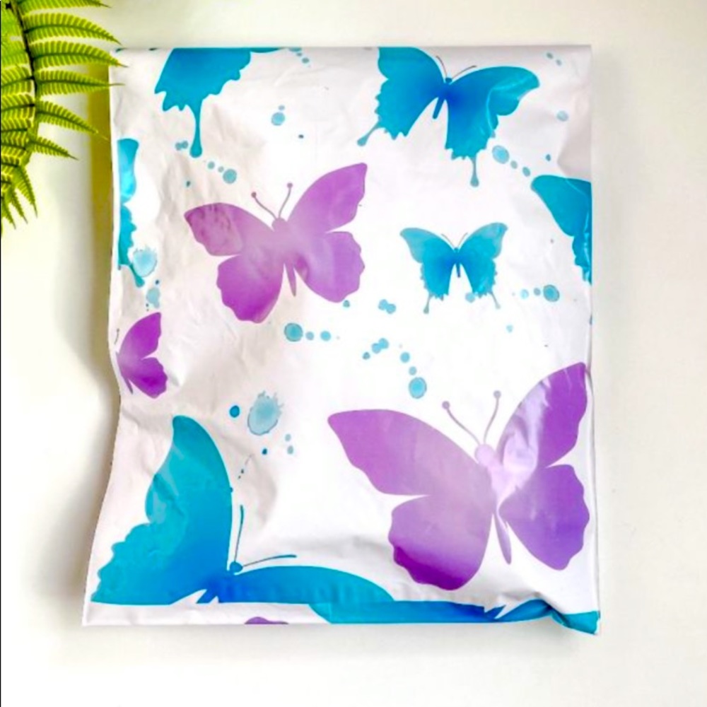 🦋20 Butterflies with purple liner Poly Mailers 10 x 13 inch 🦋